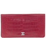 CC Red Crocodile Bi-fold Wallet