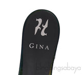 Gina Petrol Patent Croc Embossed Crystal Heeled Sandals