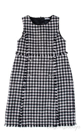 Houndstooth Pattern Kids Dress