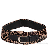 Leopard Print Pony Hair Wide Belt