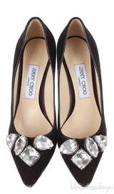 Jimmy Choo Marvel Dark Mink Brown Velvet Heels