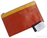 Saffiano Papaya & Mimosa Large Clutch