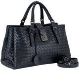 Small Roma Intrecciato Leather Tote