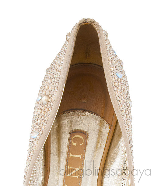 Gold Crystal Ballet Flat