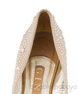 Gold Crystal Ballet Flat
