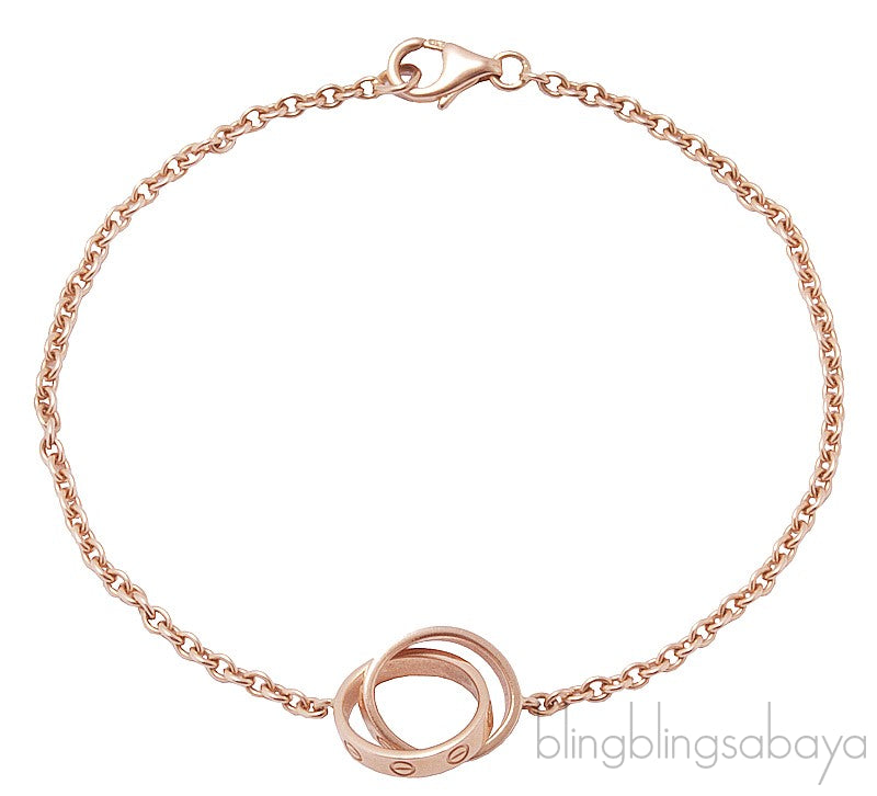 Rose Gold LOVE Chain Bracelet