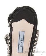Jewel Embellished Black Sandals