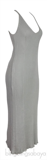 Kara Light Greyish Green Knitted Dress