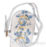 Tiger Head Silver Strappy Sandals