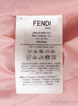 Fendi Mini Me FF Quilted Trim Kids Trench Coat