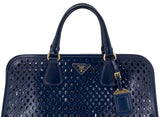 Perforated Saffiano Leather Tote