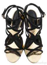 Gold Sunset Suede Leather Heels