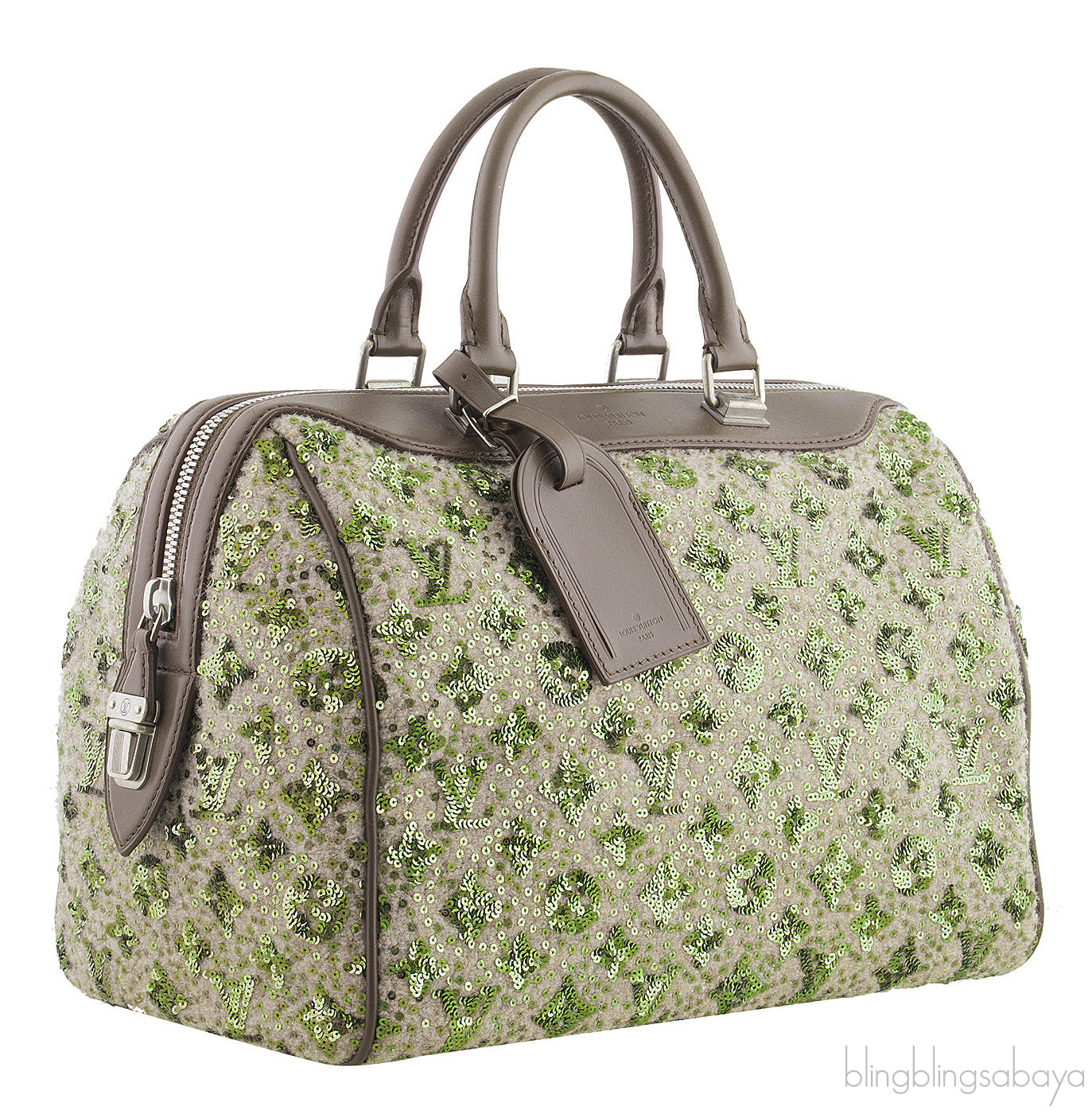 Sequin Monogram Speedy Bag