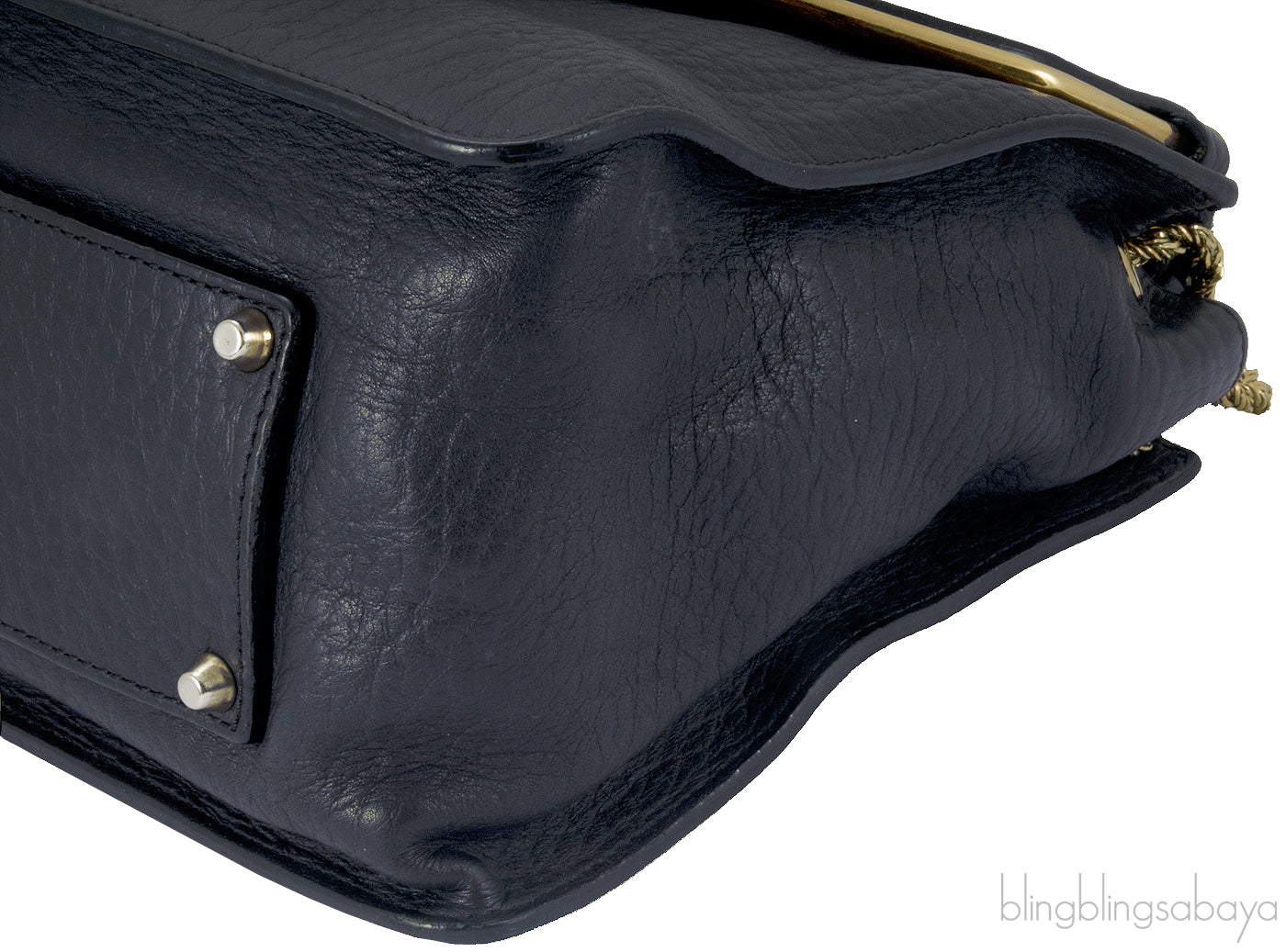 Sally Black Textured Shoulder Bag