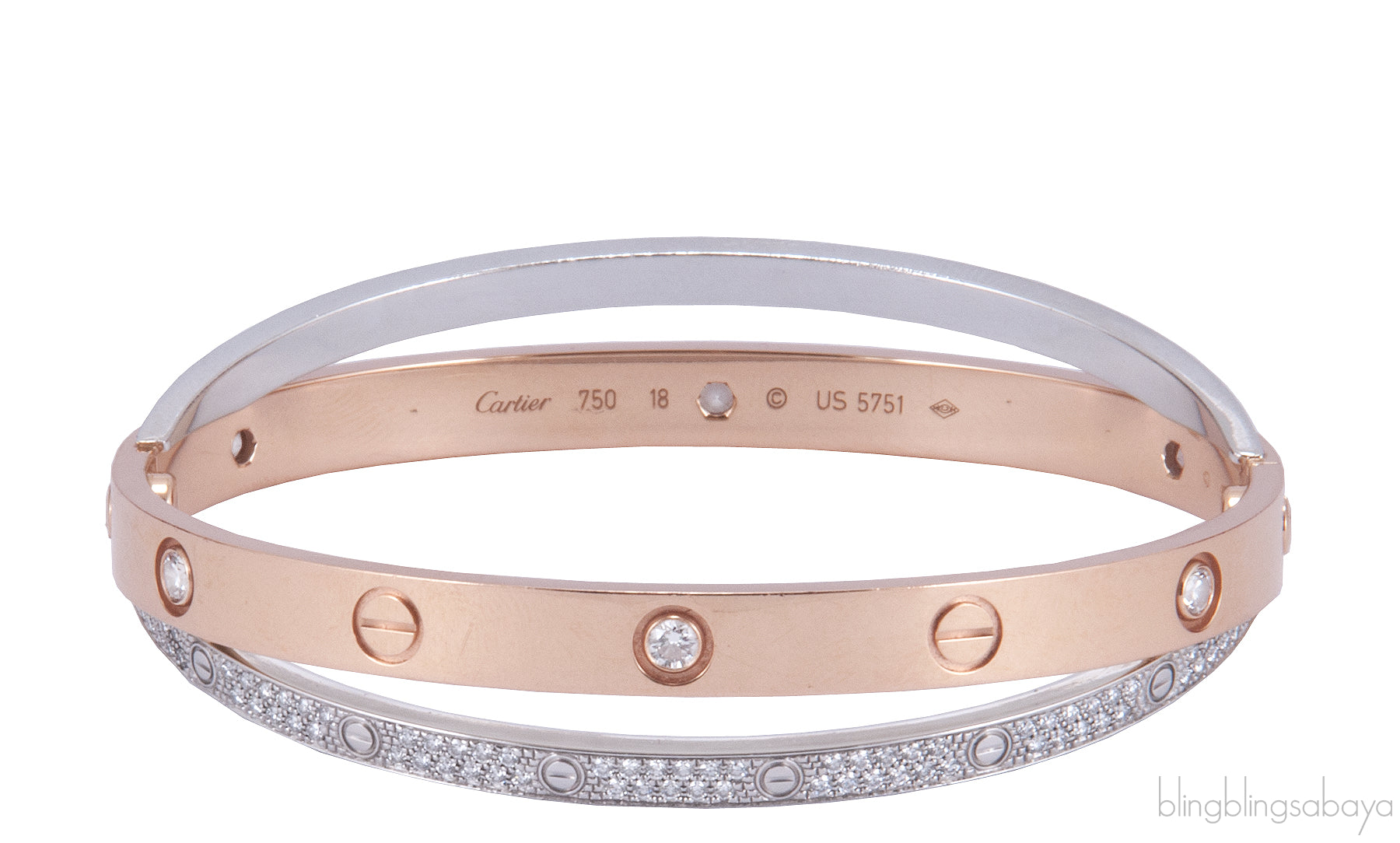 Love Diamond Double Band Bracelet