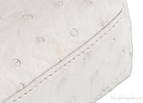 L19 White Ostrich Pouch