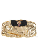 Dolce & Gabbana Gold Snakeskin Wallet Clutch