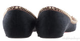 Black Calf Hair Spiked Pointed Toe Flats