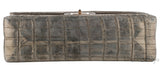 Metallic Gold Crocodile Flap Bag