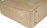 Beige Crocodile Handbag