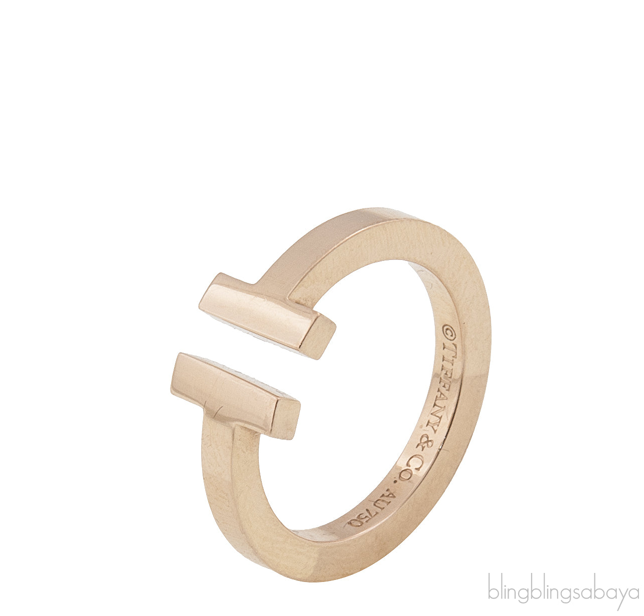 T Square Rose Gold Ring
