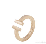 T Square Rose Gold Ring