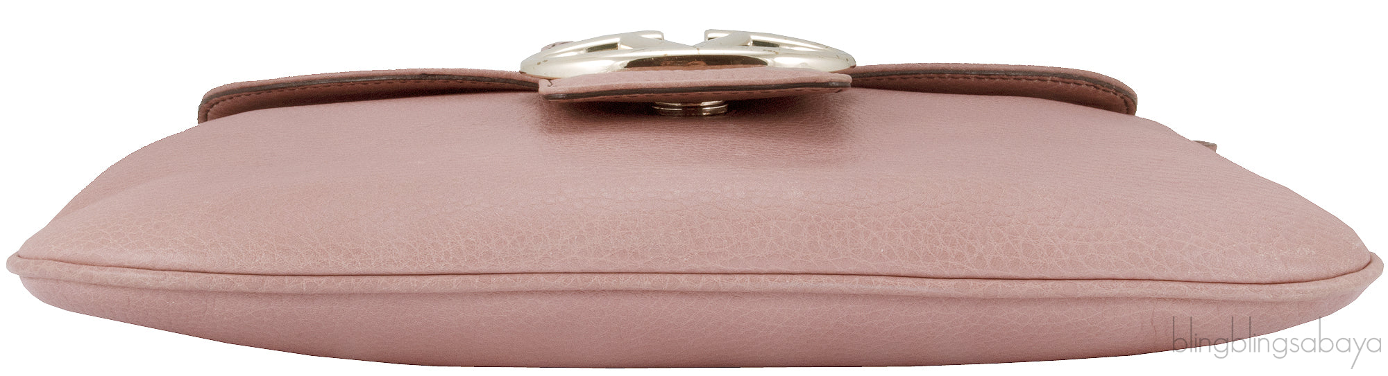 Dusty Pink V Logo Shoulder Bag