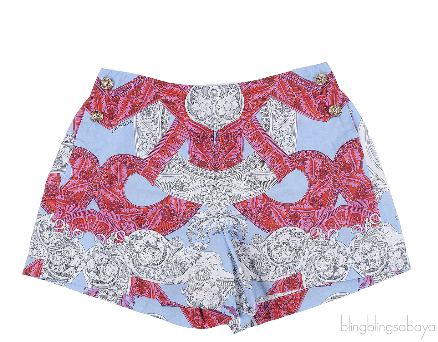 Light Blue Printed Kids Short