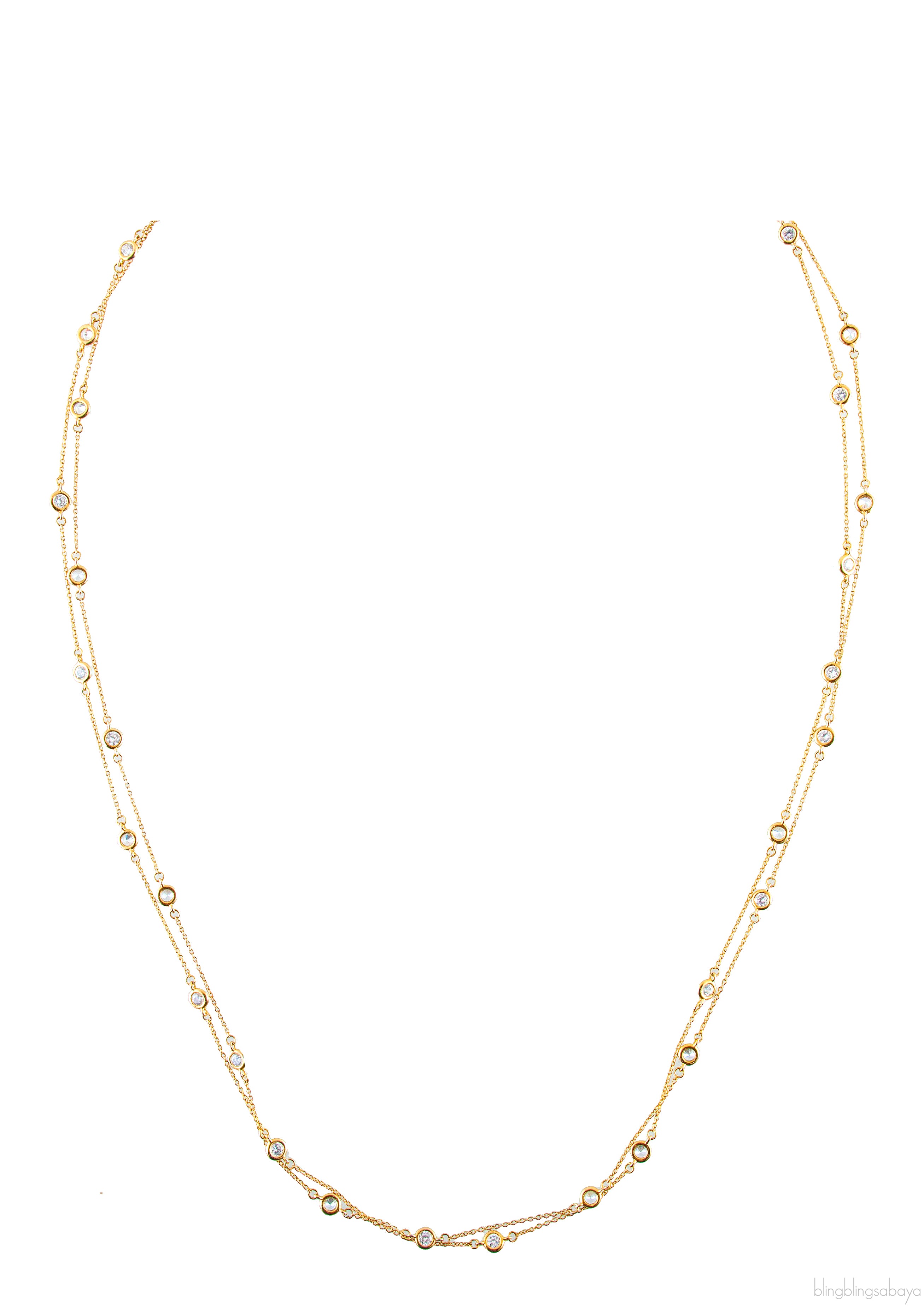 Gold Diamond Necklace & Bracelet
