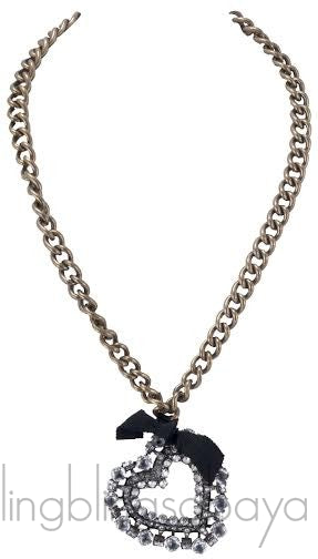 Crystal Heart Pendant Necklace