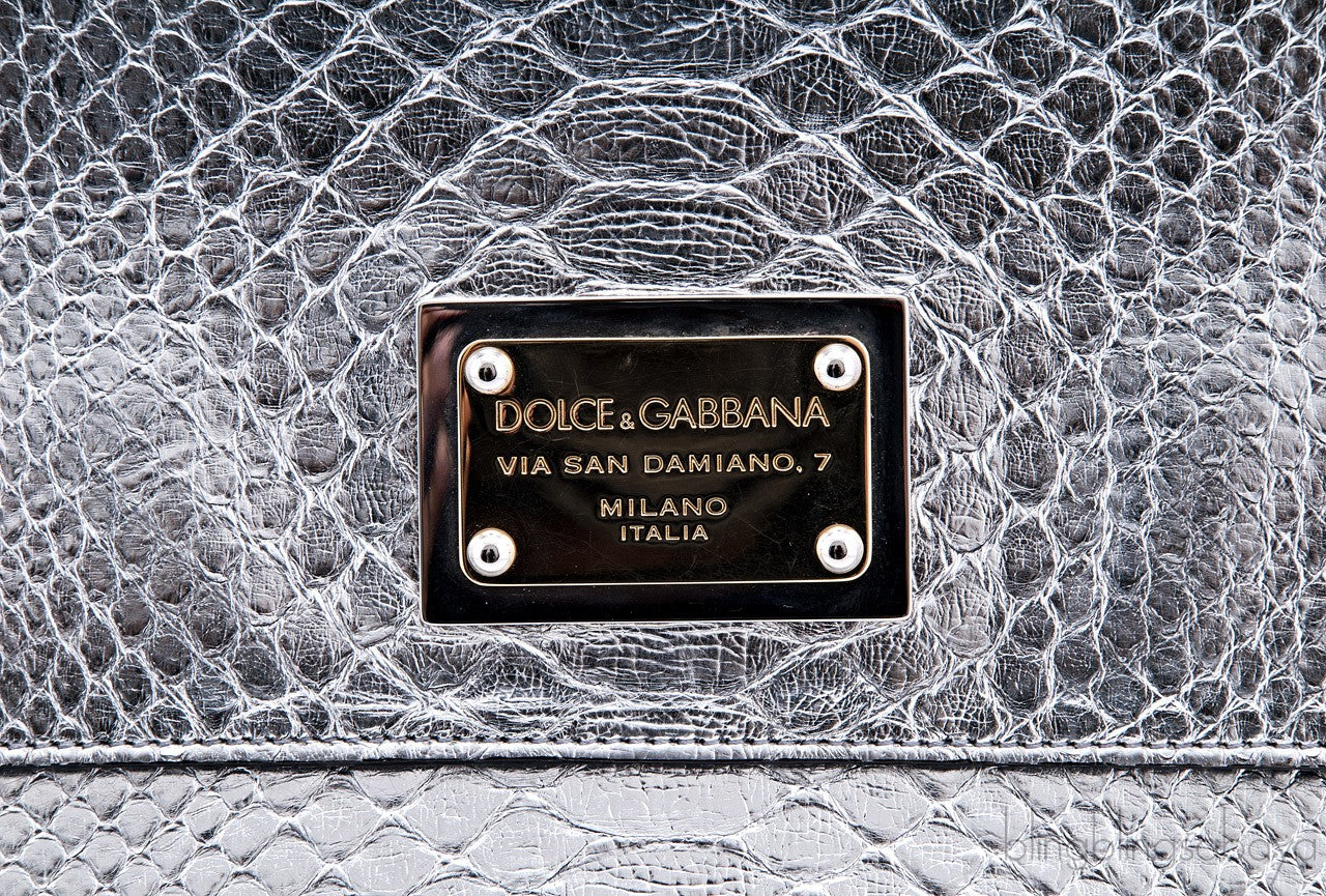 Miss Sicily Satchel Silver Python