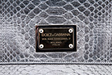 Miss Sicily Satchel Silver Python