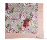 GG Floral Print Modal Silk Shawl