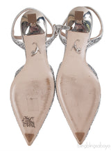 Miu Miu Brooch Silver Glitter Pump