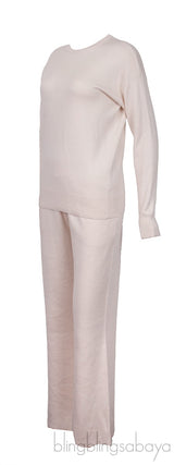 Off-White Sweatshirt & Wide Leg Trouser