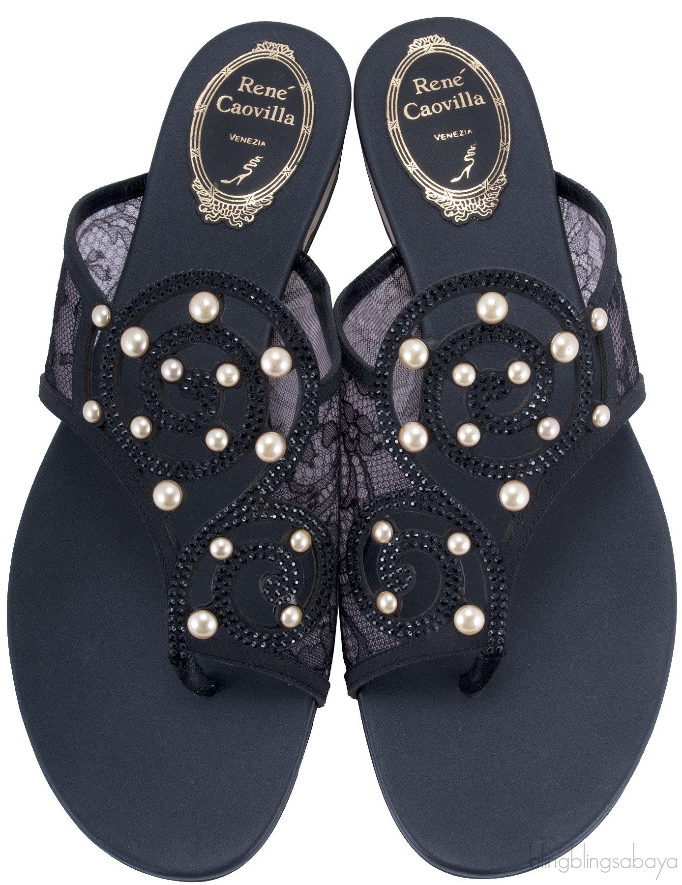 Ruby Black Lace Sandals