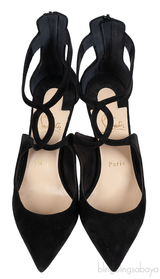 Christian Louboutin Rosas 85 Black Suede Heels