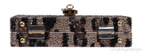 Dolce & Gabbana Leopard Crystal Hard Clutch Shoulder Bag