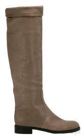 Brown Flat Knee High Boots