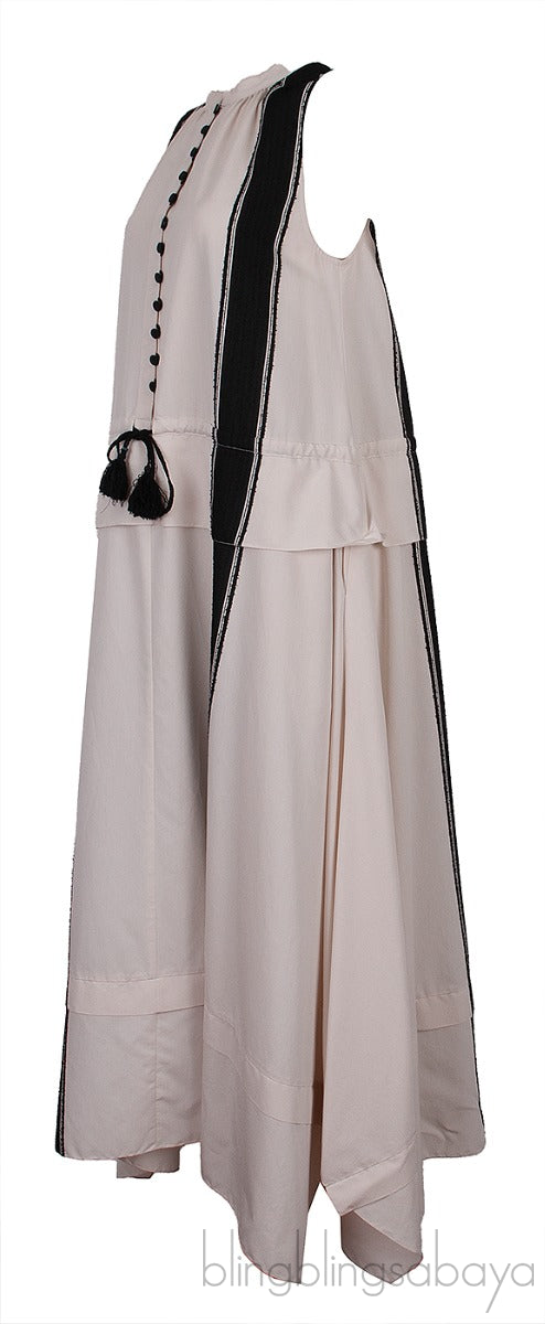 Penelope Striped Crêpe Midi Dress