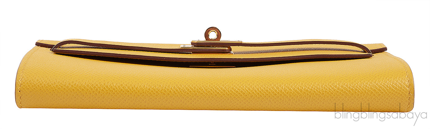 Kelly To Go Bag Wallet Jaune Ambre