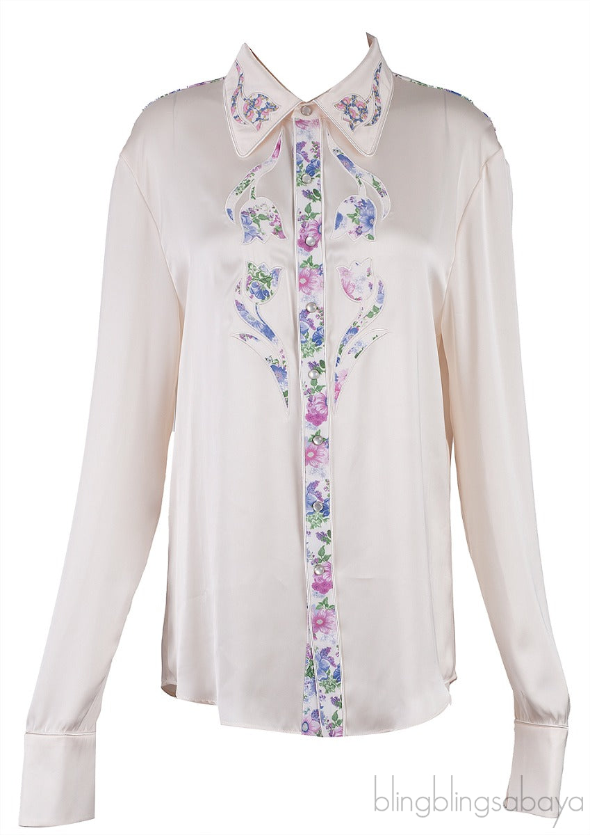 Off-white Floral Trim Shirt