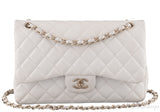 White Jumbo Flap Bag