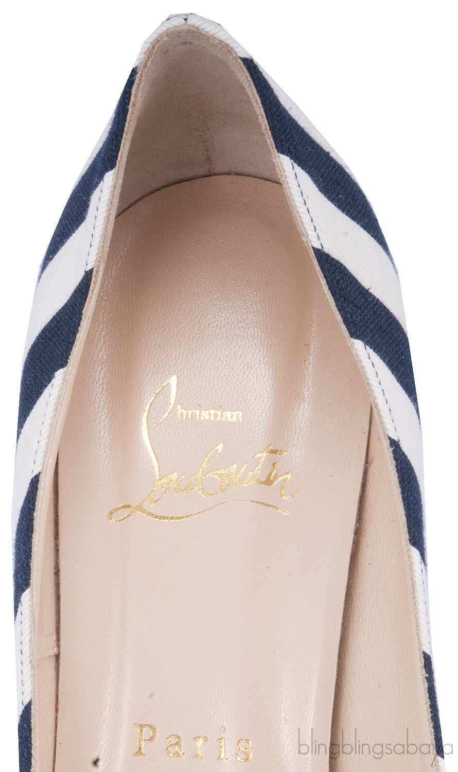 Just Soon 85 Striped Canvas Pump