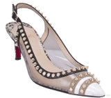 Manovra Studded Pvc Slingback Pumps