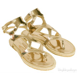 Metallic Gold Gladiator Sandals