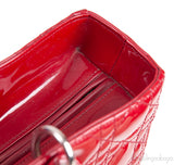 Lady Dior Red Patent Quilted Bag PHW
