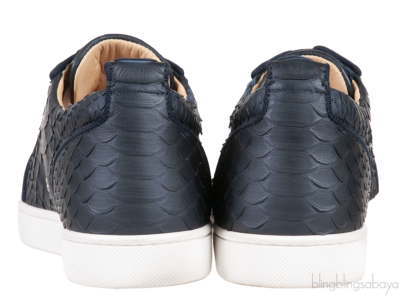 Christian Louboutin Black Python Low-cut Sneakers