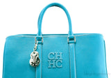 Aqua Marine Leather Tote Bag