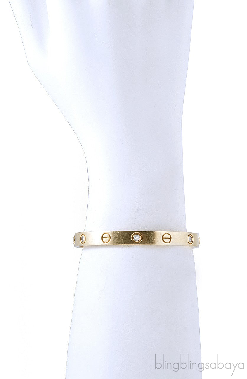 Yellow Gold LOVE Diamond Bracelet